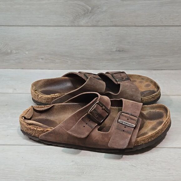Birkenstock Mens Arizona  Suede Sandals with Buckle Straps Shoes Sz 44/11 Regula main image 14